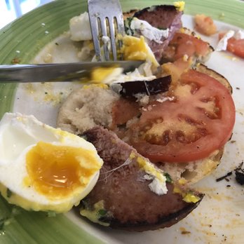 Banana Cafe - Eggs benedict - eggs overcooked to nearly hard boiled - French Near Me - Key West, Florida Banana Cafe - Eggs benedict - eggs overcooked to nearly hard boiled - French Near Me - Key West, Florida