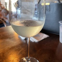 We were told that this was a the proper fill on a glass of wine.