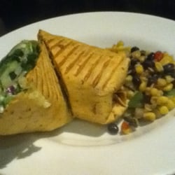 The Chicago Diner, Logan Square - Bacun avocado wrap with black bean "salad"...more of a tasty relish