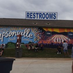 CCNB Amphitheatre at Heritage Park - I really do love the mural.