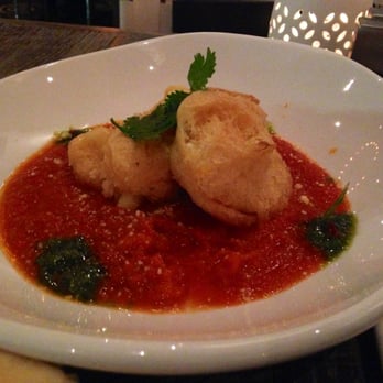 Caracol - Coliflor Capeado pan-fried cauliflower, tomato sauce - Seafood Near Me - Houston, Texas