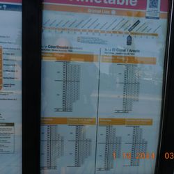 La Mesa Boulevard Trolley Station - Times at the board do have different schedules and the trains that that run after certain time and those that run on the weekend half hou
