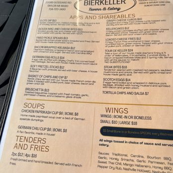 Bierkeller - Menu - German Near Me - Taylor, Michigan Bierkeller - Menu - German Near Me - Taylor, Michigan