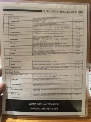 Menu photo 3 Ebisu Sushi Shack Tampa, FL Menu photo 3 Ebisu Sushi Shack Tampa, FL