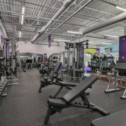 Anytime Fitness - Full free weight area. Including dumbbells up to 100 pounds, free weight benches, squat racks, hammer strength and more!