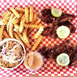 Napa Hot Chicken - My meal was delicious! Tripplle Flame Tenders combo meal plus coleslaw