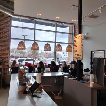 Blue Tile Coffee - Laptop at window bar or tables. - Coffee & Tea Near Me - Houston, Texas Blue Tile Coffee - Laptop at window bar or tables. - Coffee & Tea Near Me - Houston, Texas