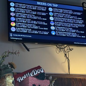 BottleDog Bites & Brews - Beer menu as of 7/29/25 - Beer Bar Near Me - Cary, North Carolina