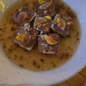Nancy's Hustle - Yellowtail crudo - New American Near Me - Houston, Texas