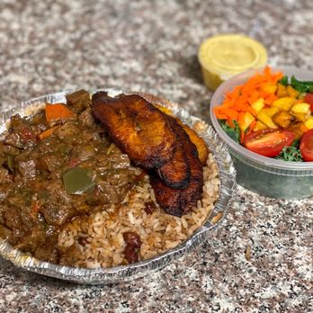 Pigeon Peas Kitchen - Vegan Oxtail w| Rice & Peas; Side Salad - Pizza Near Me - Bloomfield, New Jersey