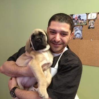 Dog Kingdom - Head groomer Al with a happy customer :) - Pet Groomers Near Me - Lansdale, Pennsylvania