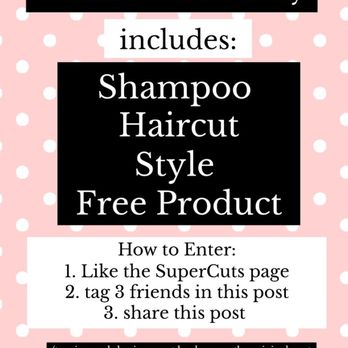 Supercuts - Ultimate Gift Giveaway!! Details below!! Don't miss out on a chance to win!!
Call 270-684-4314 and come see us for a new Spring Look!! - Hair Salons Near Me - Owensboro, Kentucky Supercuts - Ultimate Gift Giveaway!! Details below!! Don't miss out on a chance to win!!
Call 270-684-4314 and come see us for a new Spring Look!! - Hair Salons Near Me - Owensboro, Kentucky