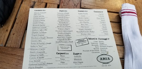 Menu photo 6 Aria Hell's Kitchen New York, NY Menu photo 6 Aria Hell's Kitchen New York, NY