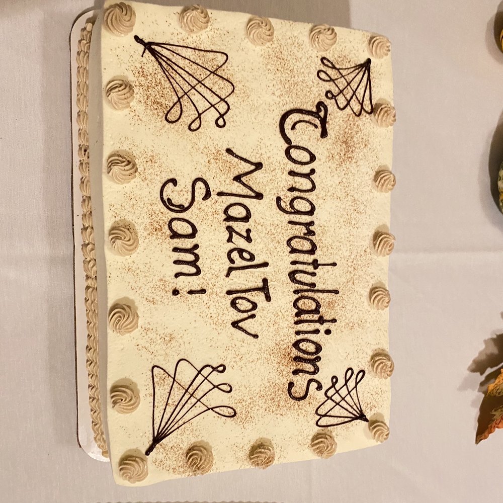 a sheet cake with the words good morning written on it a sheet cake with the words good morning written on it