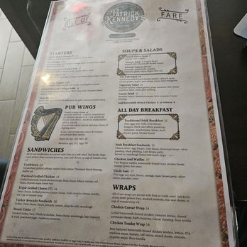 Patrick Kennedy's Irish Pub - Menu - Irish Pub Near Me - Dallas, Texas Patrick Kennedy's Irish Pub - Menu - Irish Pub Near Me - Dallas, Texas