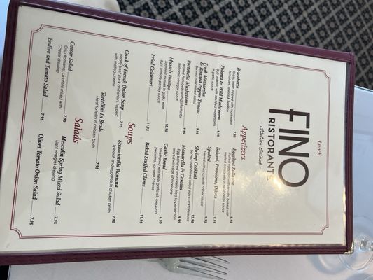 Menu photo 1 Fino Ristorante Allendale, NJ