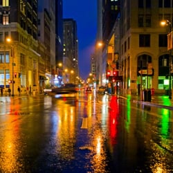 Isla Studio - Rainy Night in downtown San Francisco