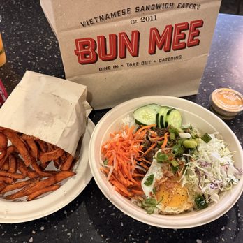 Bun Mee - Lunch before our flight. Fresh sweet potato fries - Vietnamese Near Me - South San Francisco, California Bun Mee - Lunch before our flight. Fresh sweet potato fries - Vietnamese Near Me - South San Francisco, California