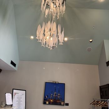 Water Street Grille - Fish light fixture at entrance - Seafood Near Me - Yorktown, Virginia Water Street Grille - Fish light fixture at entrance - Seafood Near Me - Yorktown, Virginia