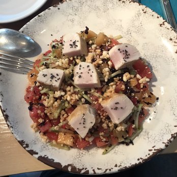 Lion and Owl - Melon poke and seared albacore tuna - Breakfast & Brunch Near Me - Eugene, Oregon