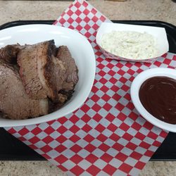 Brisket and coleslaw