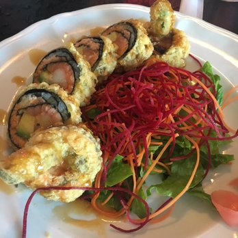 Siam Sushi - Salmon tempura roll with asparagus- very good - Thai Near Me - Tallahassee, Florida