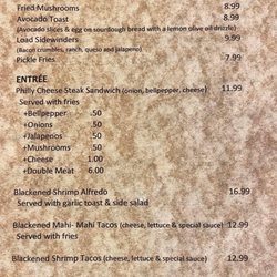 Cottonfield Bar & Grill - Menu