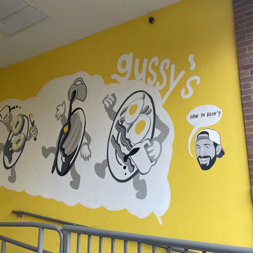 Gussy's Cafe - a mural on the wall - Breakfast & Brunch Near Me - Jersey City, New Jersey Gussy's Cafe - a mural on the wall - Breakfast & Brunch Near Me - Jersey City, New Jersey