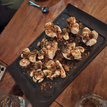 Jellyfish Crudo + Charbon - S'mores - Modern European Near Me - Montreal, Quebec Jellyfish Crudo + Charbon - S'mores - Modern European Near Me - Montreal, Quebec