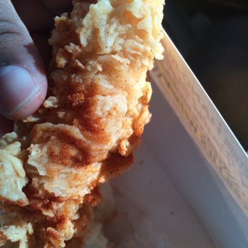 Golden Chick - A bad pic but eating with one hand and taking a pic with the other is an art I have yet to perfect. (Picture: Spicy tender) - Fast Food Near Me - Oklahoma City, Oklahoma