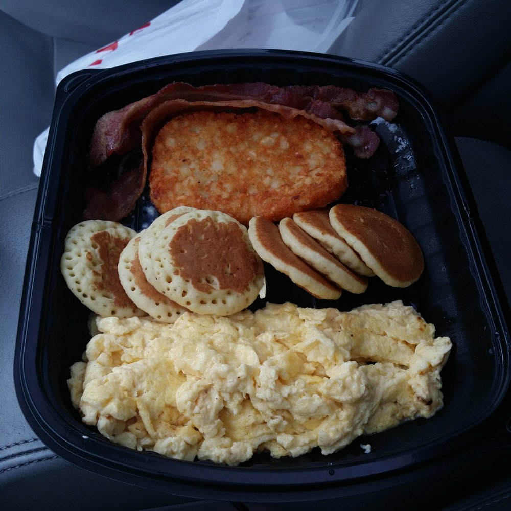 Jack in the Box - Yes the platter came with mini hotcakes - Fast Food Near Me - Hermitage, Tennessee Jack in the Box - Yes the platter came with mini hotcakes - Fast Food Near Me - Hermitage, Tennessee