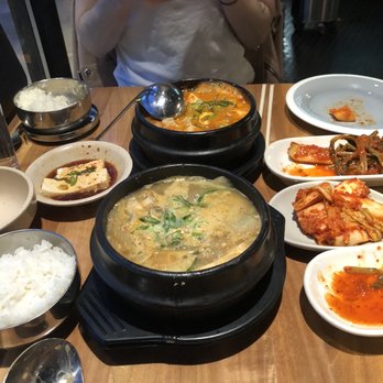 PERILLA korean fare - Soups and banchan (small side dishes). 100! - Korean Near Me - Chicago, Illinois