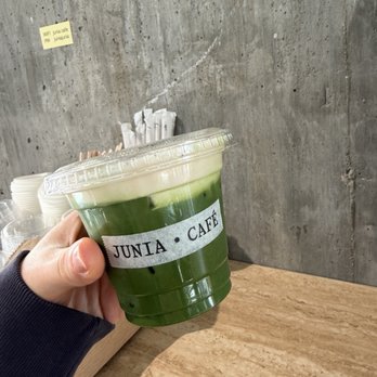 Junia Café - Matcha grey - Coffee & Tea Near Me - Gardena, California Junia Café - Matcha grey - Coffee & Tea Near Me - Gardena, California