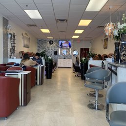 Sitting in the waiting area