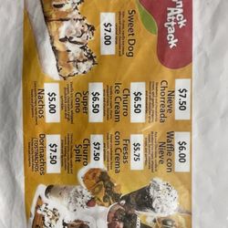 Snack Attack - Menu