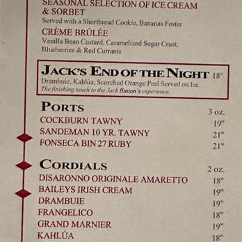 Jack Binion's Steak at Horseshoe Las Vegas - Drink Menu - Steakhouses Near Me - Las Vegas, Nevada Jack Binion's Steak at Horseshoe Las Vegas - Drink Menu - Steakhouses Near Me - Las Vegas, Nevada