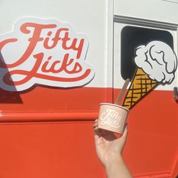 Fifty Licks Ice Cream Truck - Fifty licks truck and ice cream cup