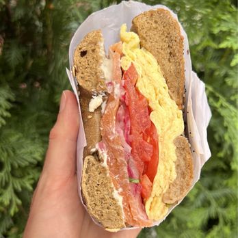 The Bagel Shop - Breakfast Lox Sandwich - Bagels Near Me - New York, New York The Bagel Shop - Breakfast Lox Sandwich - Bagels Near Me - New York, New York