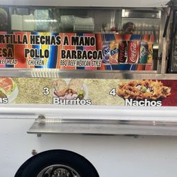 a food truck with menus a food truck with menus
