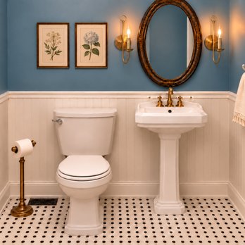 Jp Custom Painting - Remodeled Powder Room - Painters Near Me Jp Custom Painting - Remodeled Powder Room - Painters Near Me