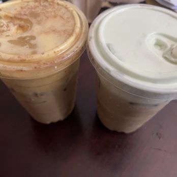 Angiday - H Ni Og Egg Cream Coffee and Pandan Salted Cream Coffee - Vietnamese Near Me - San Francisco, California