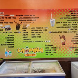 The menu. The menu.