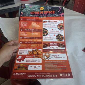 Crab N Spice - Menu august 2026 - Seafood Near Me - Claremont, California Crab N Spice - Menu august 2026 - Seafood Near Me - Claremont, California
