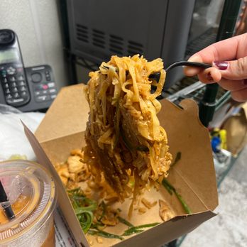 Thai Style - Pad thai stuck together because it was frozen - Thai Near Me - Carlsbad, California Thai Style - Pad thai stuck together because it was frozen - Thai Near Me - Carlsbad, California