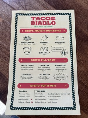 Menu photo 1 Tacos Diablo Nassau, NY