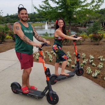Cascades Park - Us on some scooters we found at the park - Parks Near Me - Tallahassee, Florida