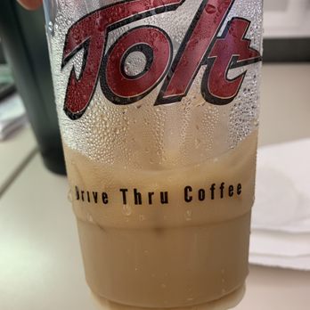 Jolt Coffee and Beverage - Coffee is alright. Super sweet even with extra shot and the syrup seems to always sit at the bottom - Coffee & Tea Near Me - New Braunfels, Texas Jolt Coffee and Beverage - Coffee is alright. Super sweet even with extra shot and the syrup seems to always sit at the bottom - Coffee & Tea Near Me - New Braunfels, Texas