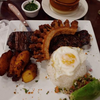Villa De Colombia - Bandeja paisa with churrasco. Amazing - Colombian Near Me - Hackensack, New Jersey Villa De Colombia - Bandeja paisa with churrasco. Amazing - Colombian Near Me - Hackensack, New Jersey