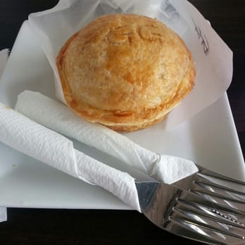 The Food Room - Chicken, pesto, mushroom and bacon meat pie - heavy, dense and tasty! - Coffee & Tea Near Me - Auckland, AUK