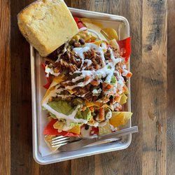 The Mill Cafe - Pulled pork nacho and cornbread